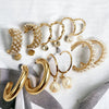 Gold Plated Pearl Studs and Hoop Earrings